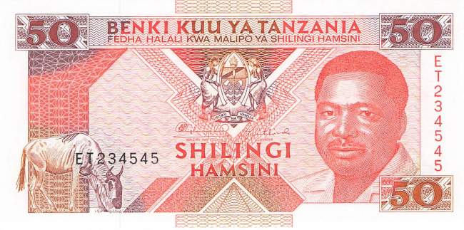 50 Schillings Tansania P.23 1993